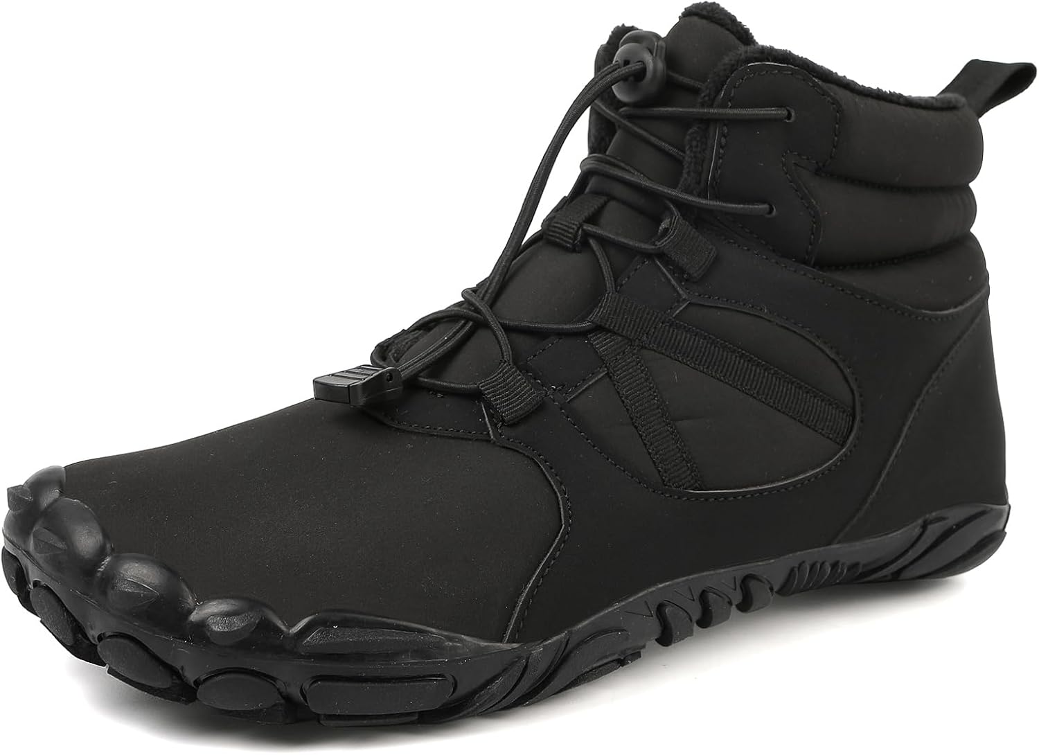Mens Barefoot Winter Hiking Snow Boots Soft Lightweight Slip on Outdoor Grounding Shoes