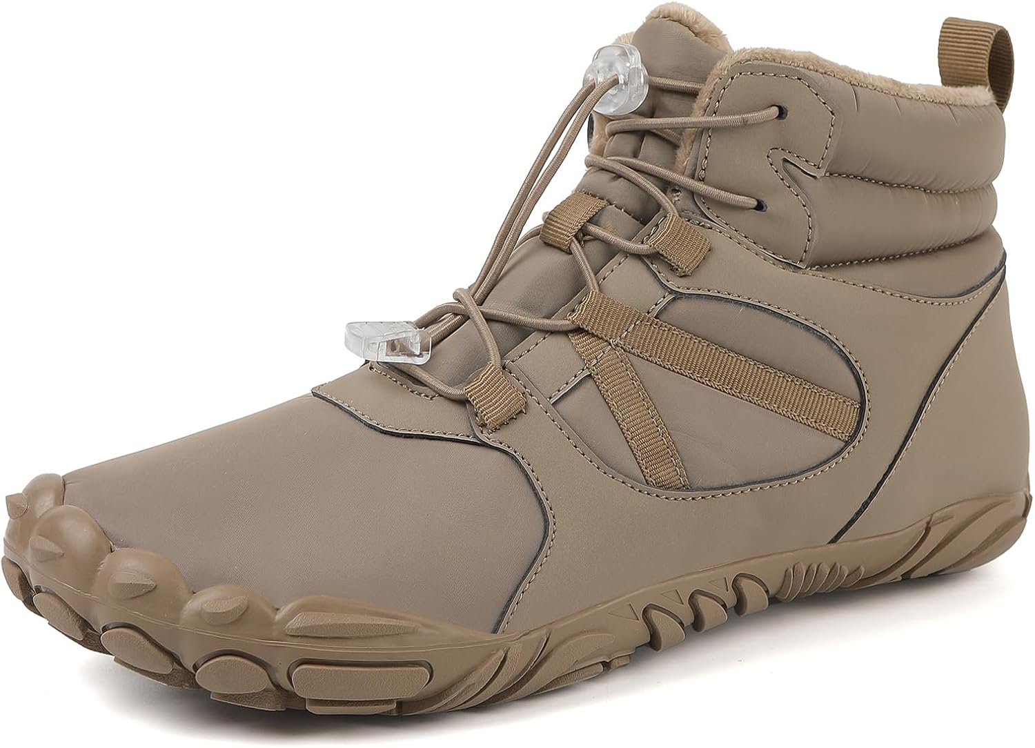 Mens Barefoot Winter Hiking Snow Boots Soft Lightweight Slip on Outdoor Grounding Shoes