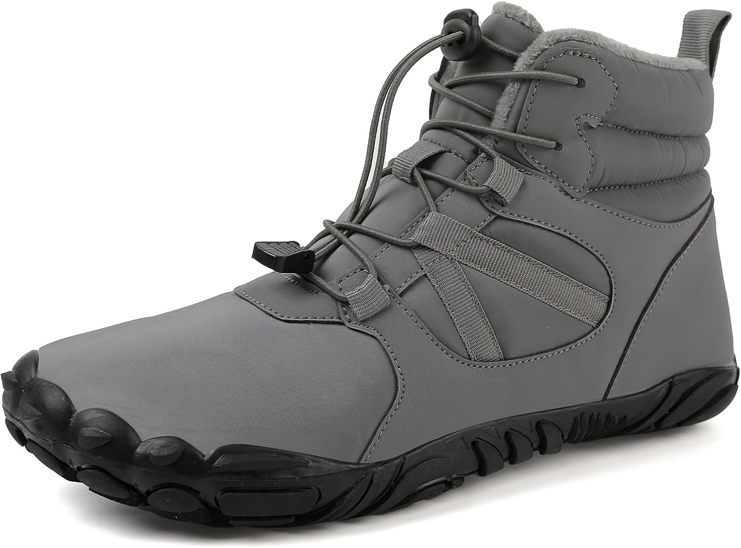 Mens Barefoot Winter Hiking Snow Boots Soft Lightweight Slip on Outdoor Grounding Shoes