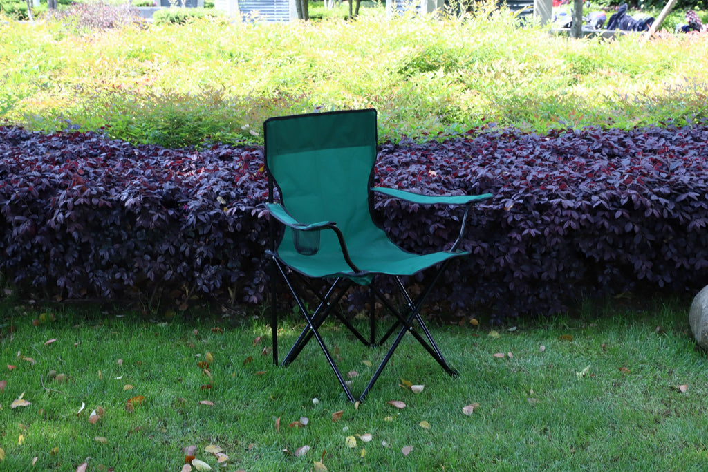 Portable Folding Camping Chair Cup Holder Outdoor Beach Chairs for Fishing Picnic BBQ Hiking Lawn Garden Patio