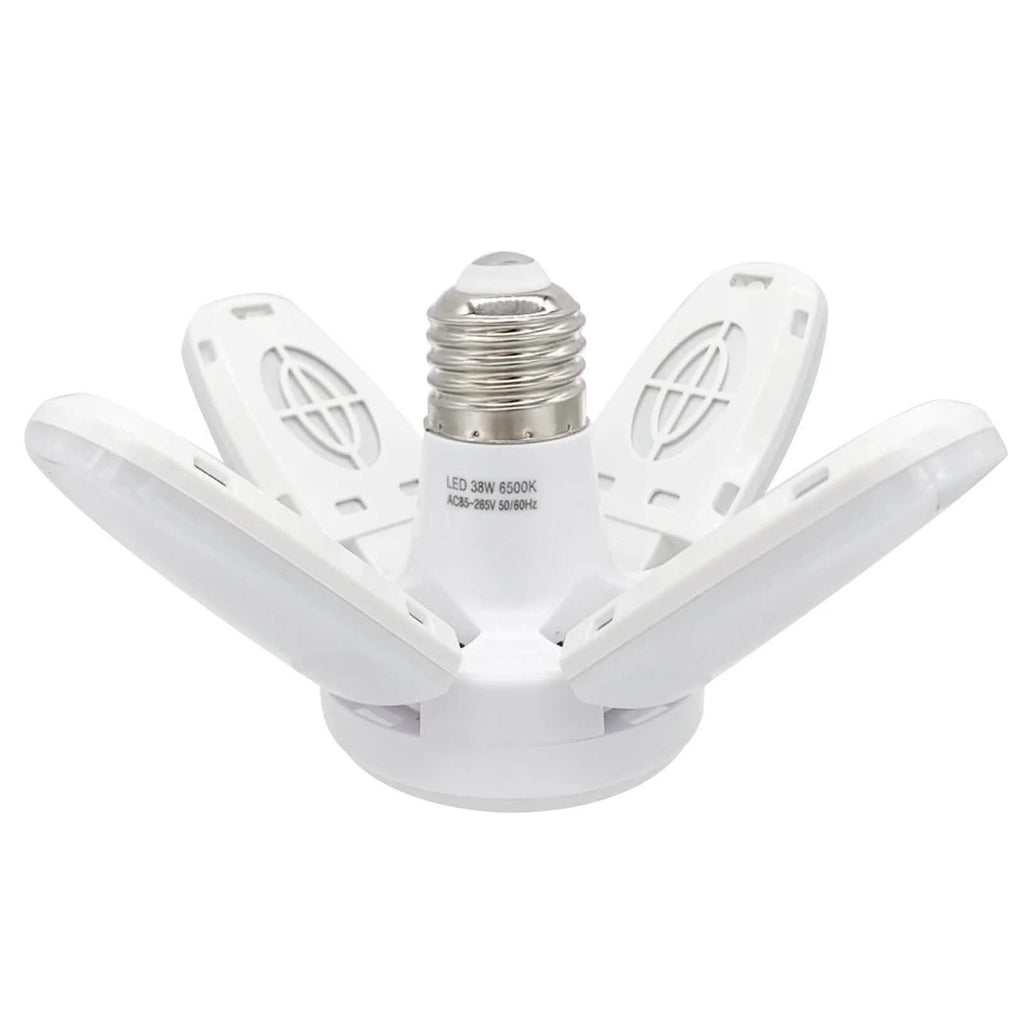 LED Dimmable Garage Ceiling Lights – 4 Adjustable Panels, Energy Saving 38W