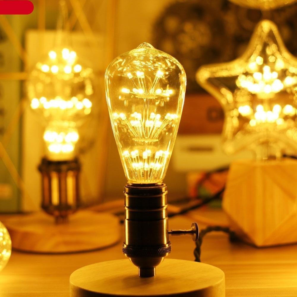 Light Bulb LED Loft Industrial Decor Retro Vintage Lamp Edison Bulb Bedroom Decoracion Vintage Night Light Lamp Decorative Night Lights For Bedroom Office Wedding Party Christmas
